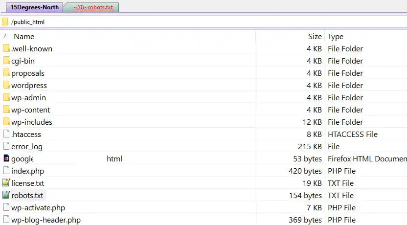 robot text files