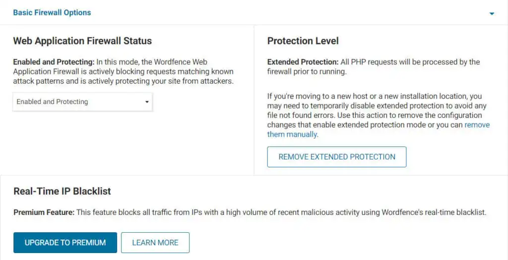 optimize wordfence firewall