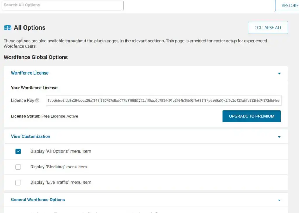 best settings for wordfence