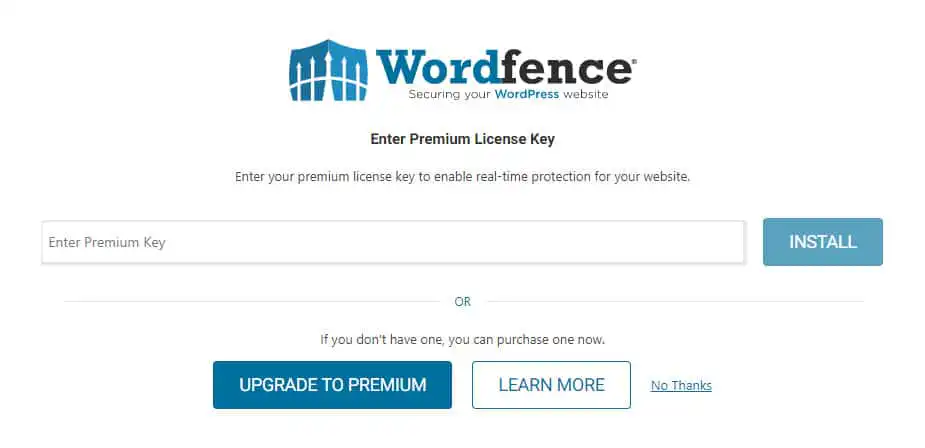 wordfence options
