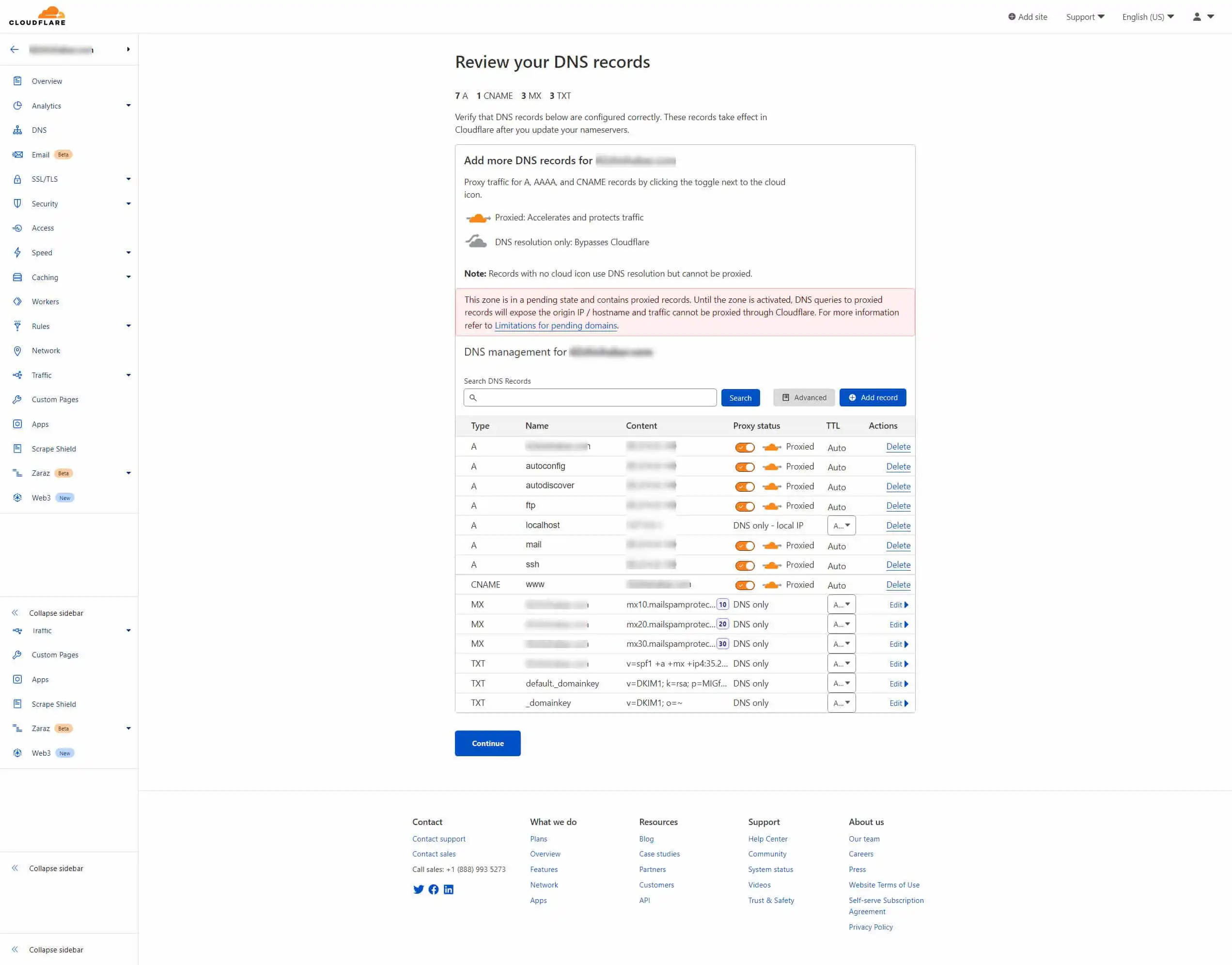 Adding a site to Cloudflare for WP Rocket Plugin